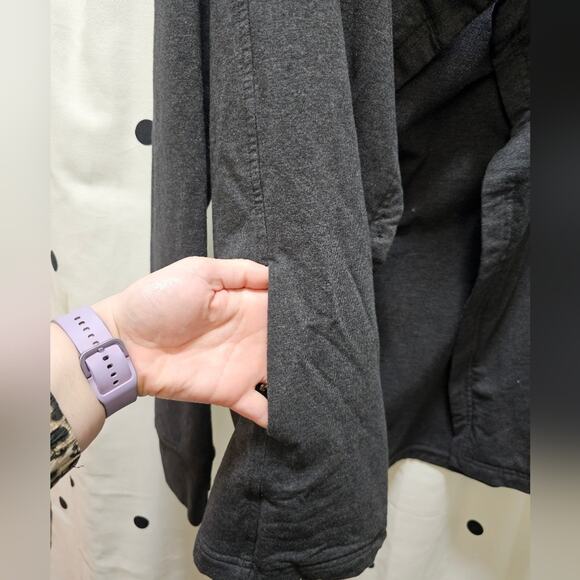 Lululemon Coast Easy Wrap dark grey heathered button jacket size 4 - Picture 3 of 8